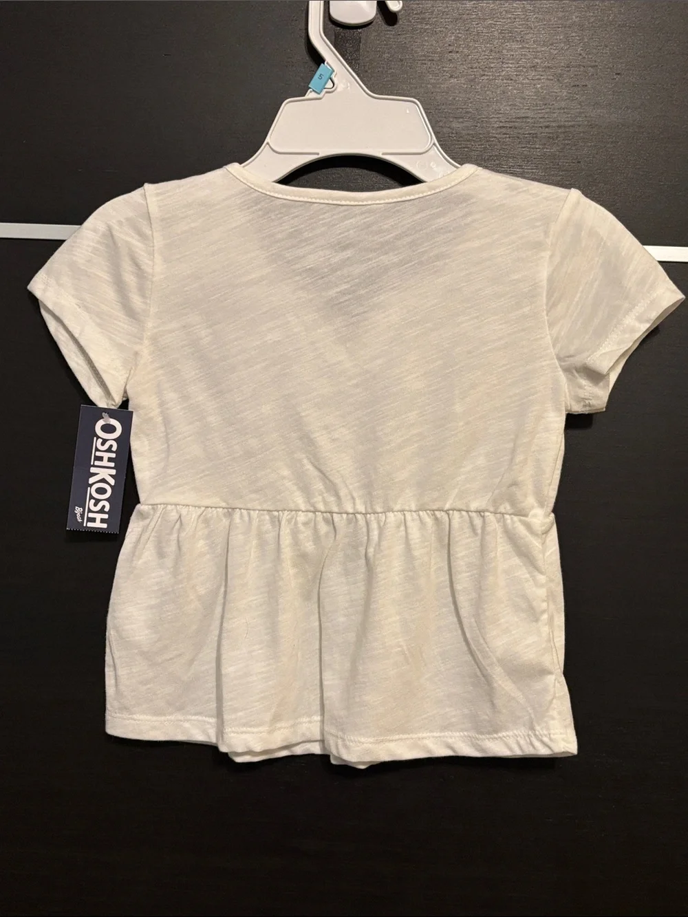 OshKosh B’gosh Toddler Girl's White Peplum Short Sleeve Top